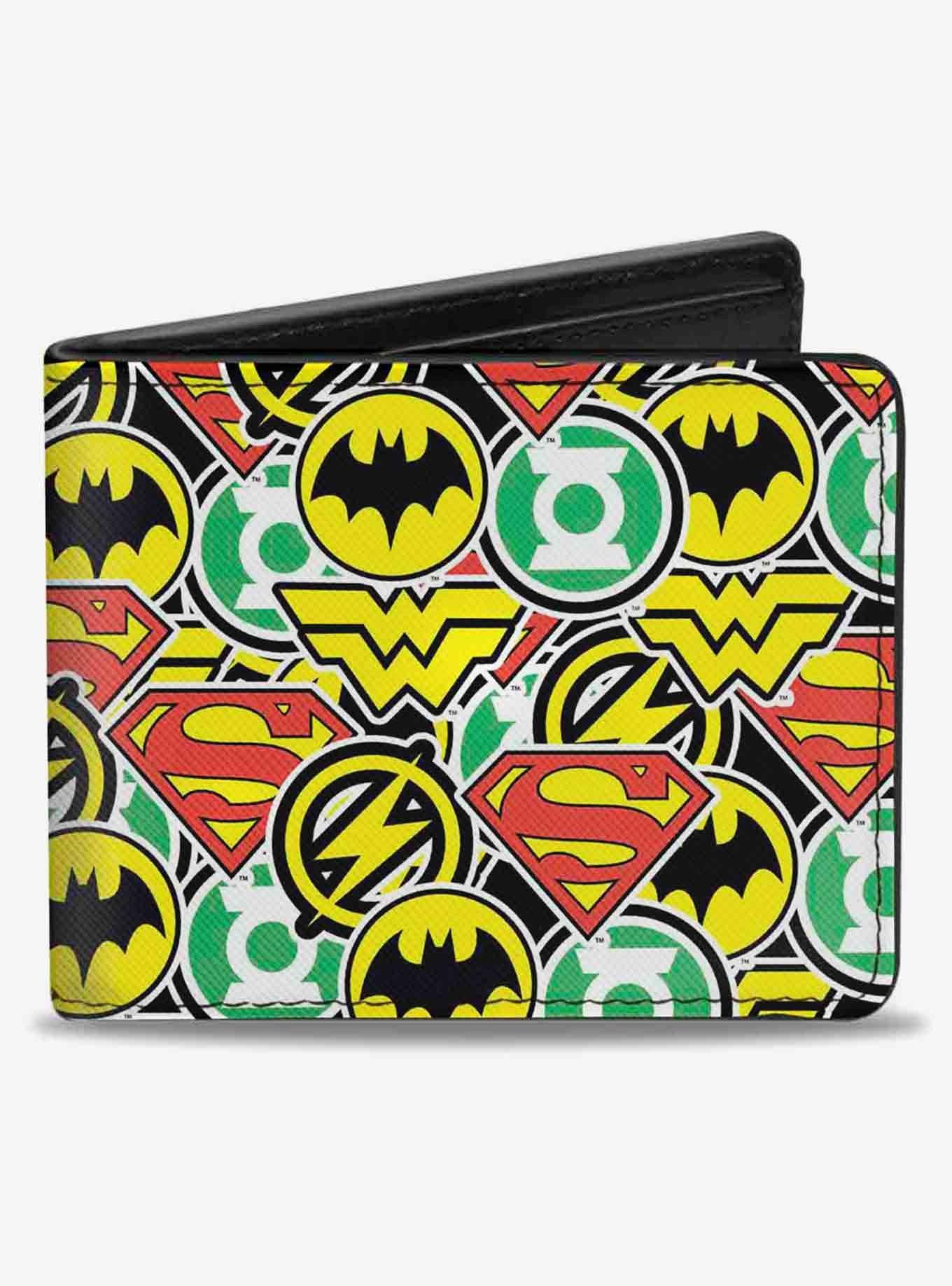 DC Comics Justice League 5 Superhero Chibi Icons Stacked Bifold Wallet, , hi-res