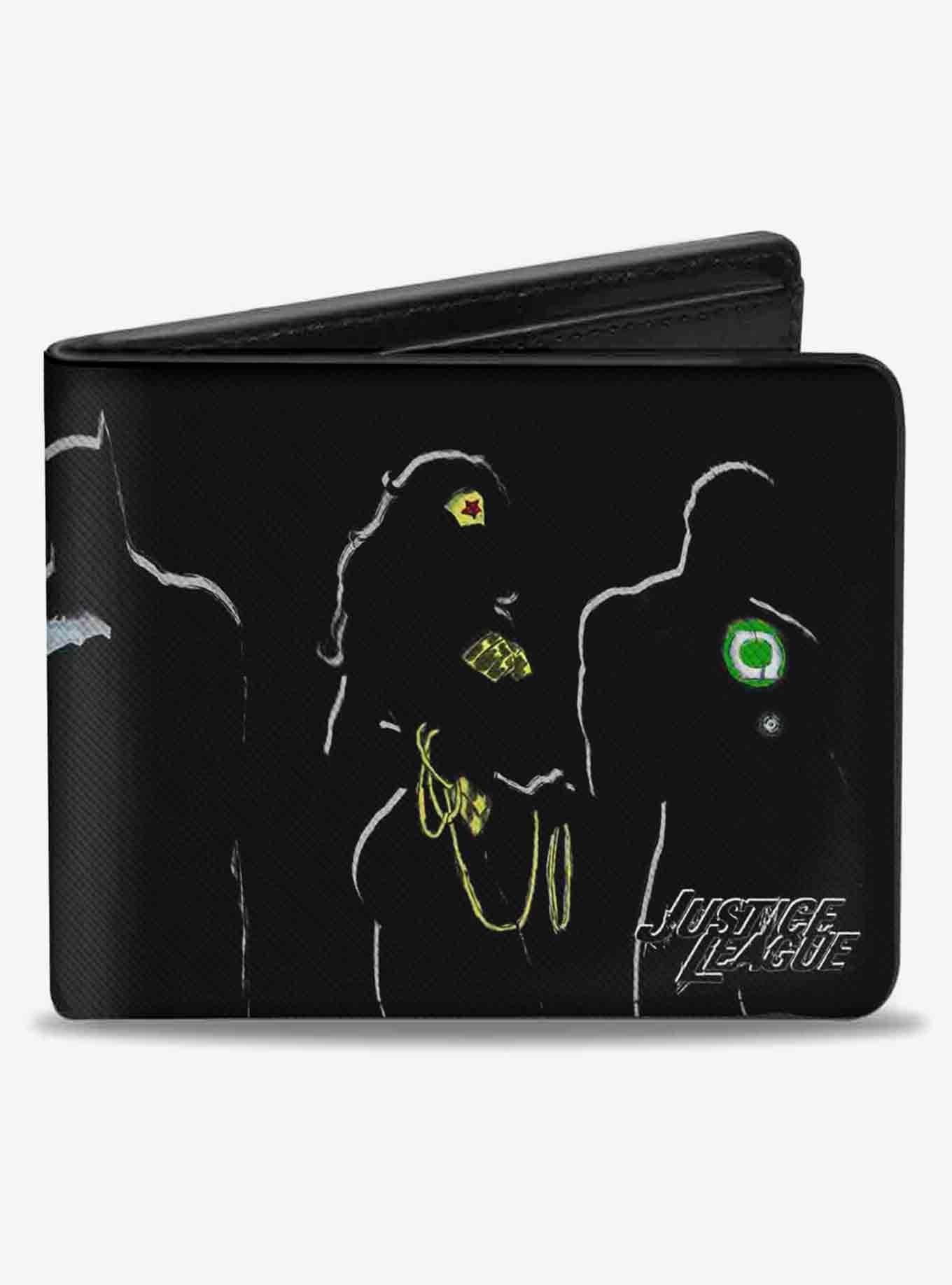 DC Comics Justice League 5 Superhero Group Pose Bifold Wallet, , hi-res