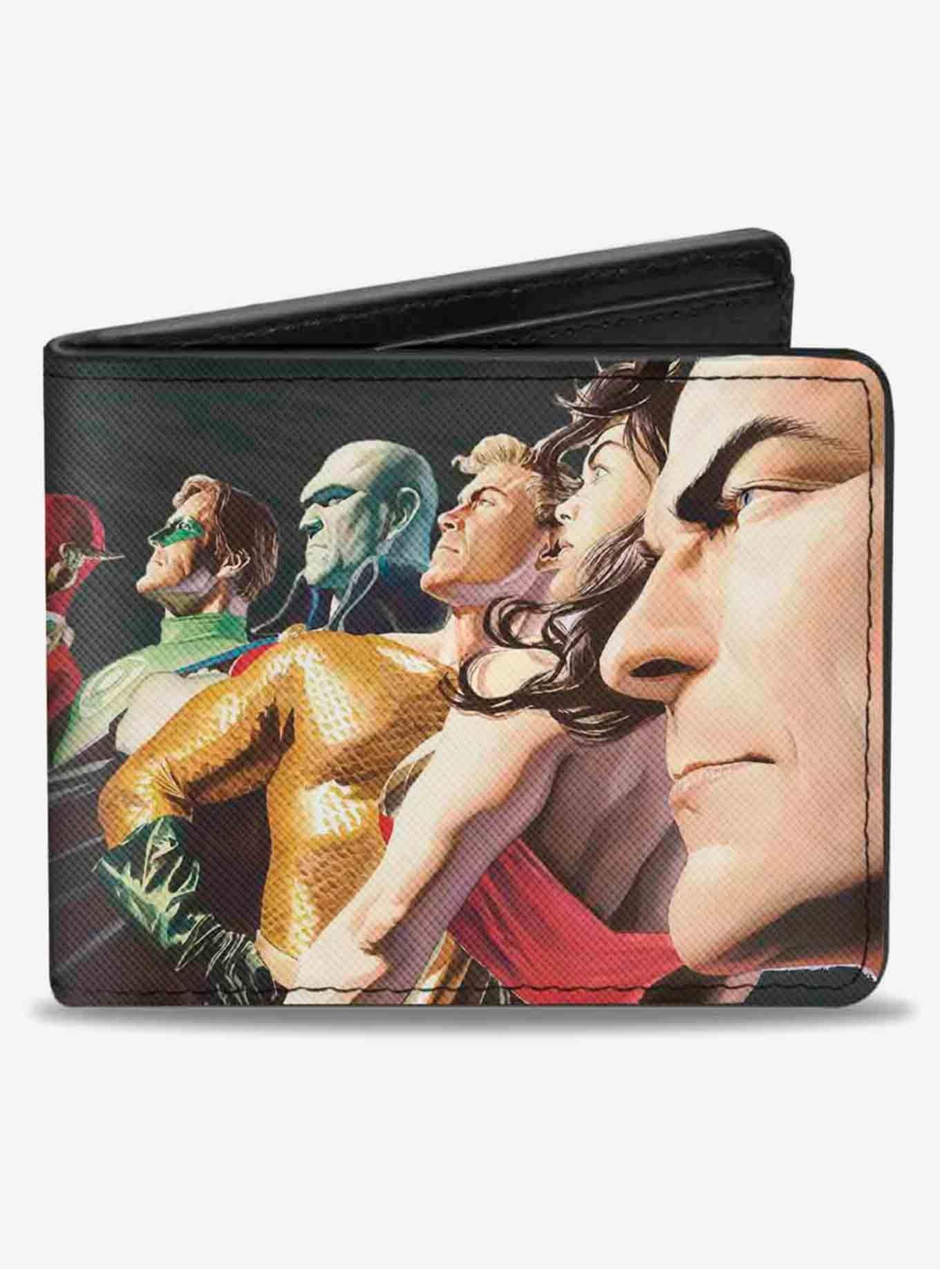 DC Comics Justice League Justice 1 7 Superhero Variant Cover Pose Bifold Wallet, , hi-res