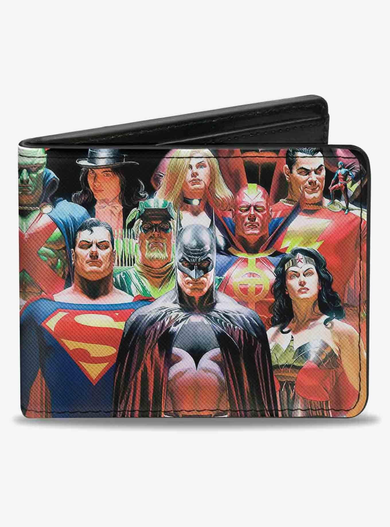 DC Comics Justice League Justice 1 Volume 1 18 Character Cover Pose Bifold Wallet, , hi-res