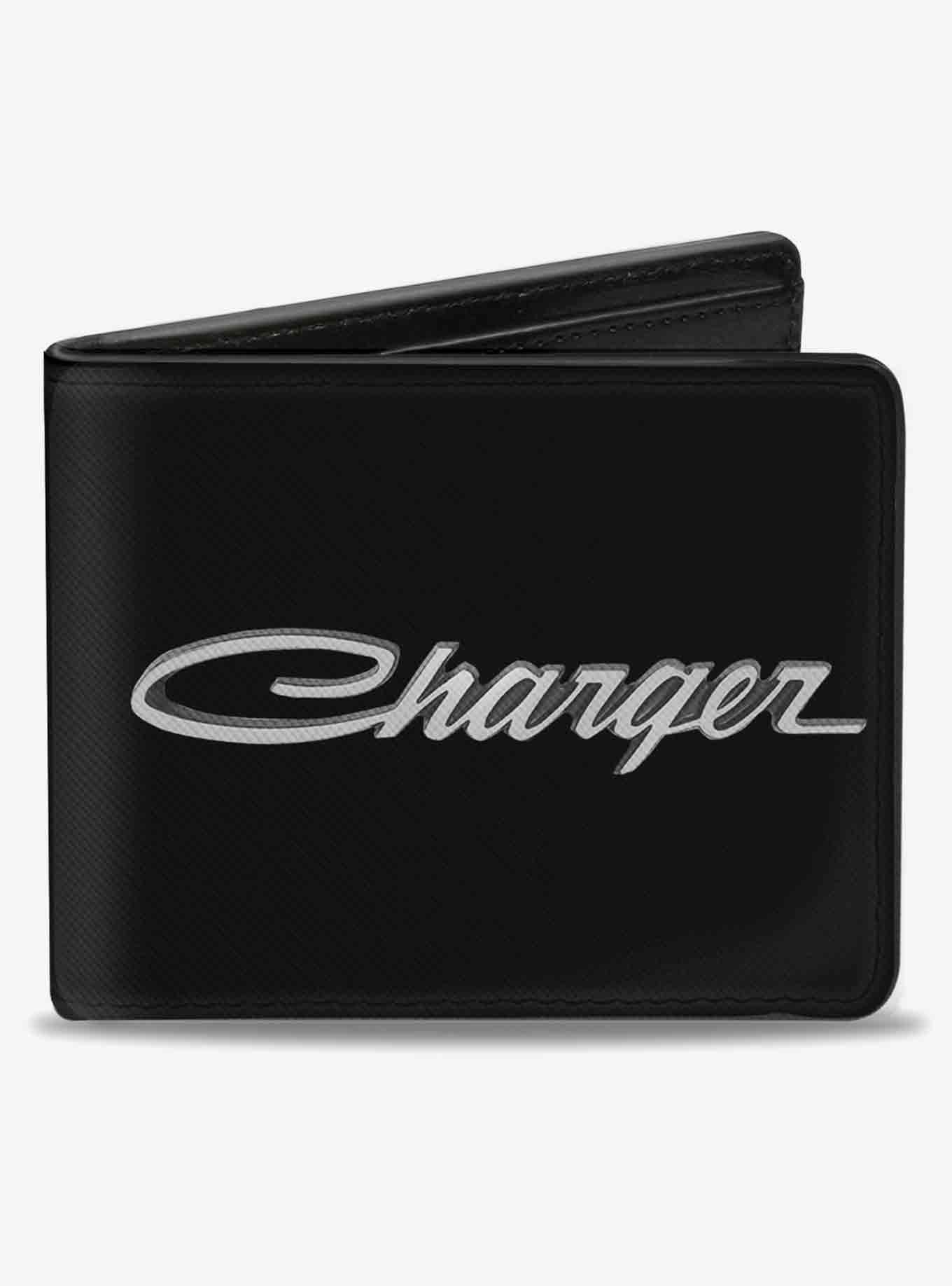 Charger Script Emblem Corner Fade Bifold Wallet, , hi-res