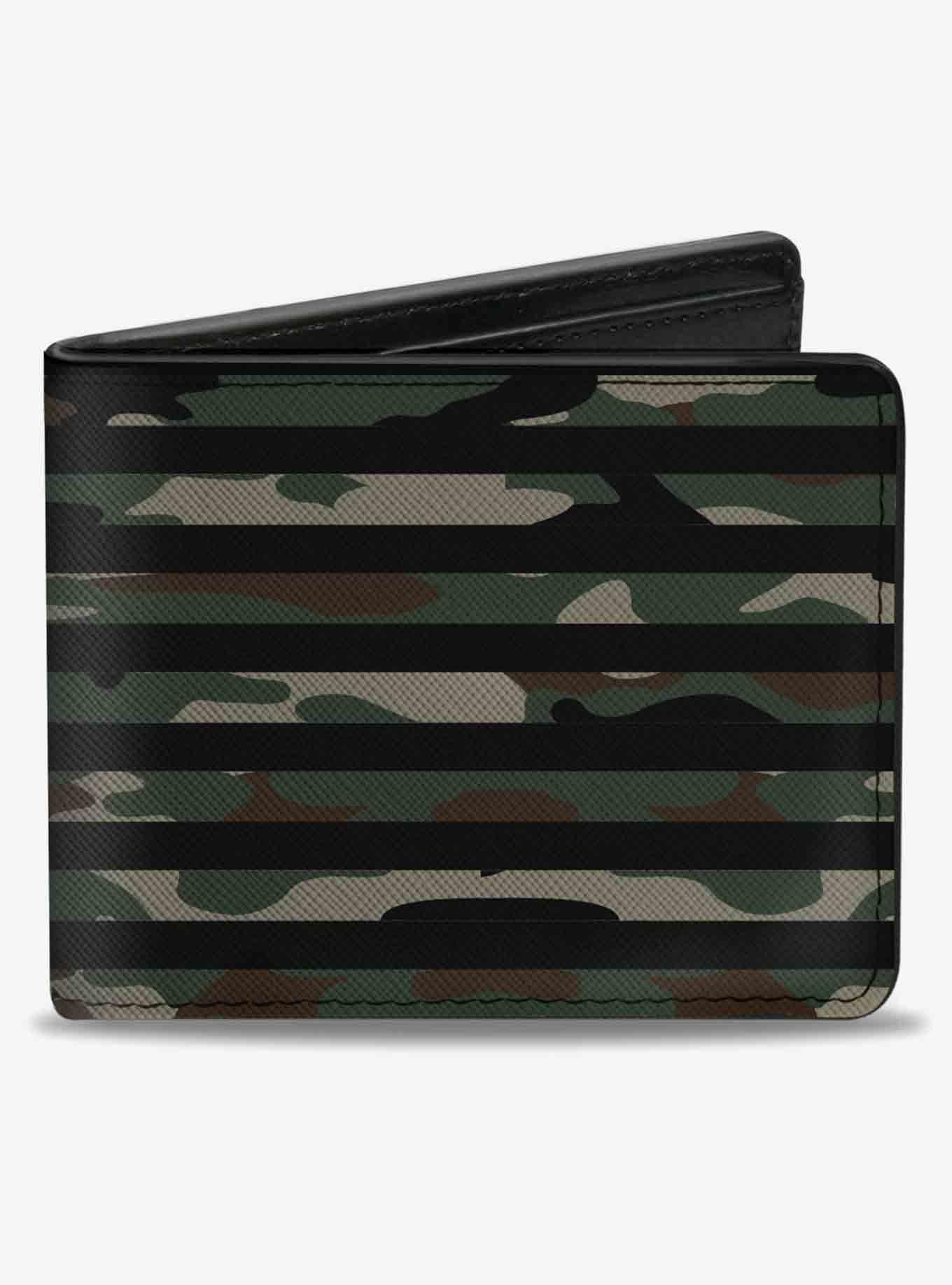 Chevrolet Bowtie Americana Flag WeaTheCamo Olive Bifold Wallet, , hi-res