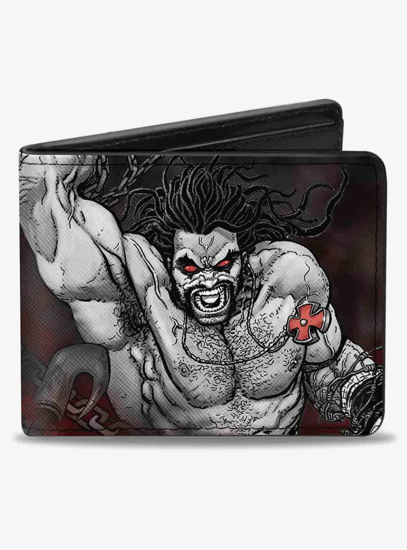 DC Comics Lobo Action Pose Justice League Forever Evil Issue 23.2 Cover Bifold Wallet, , hi-res