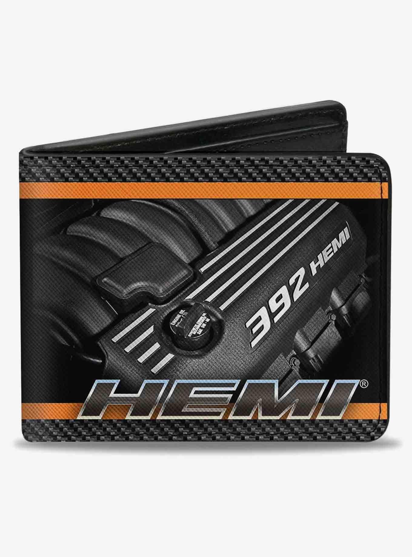 Hemi 392 Hemi Engine Carbon Fiber Bifold Wallet, , hi-res