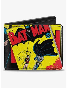 DC Comics Classic Batman Issue 1 Robin Batman Logo Close Up Cover Pose Bifold Wallet, , hi-res