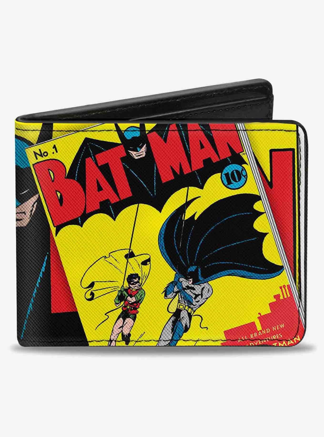 DC Comics Classic Batman Issue 1 Robin Batman Logo Close Up Cover Pose Bifold Wallet, , hi-res