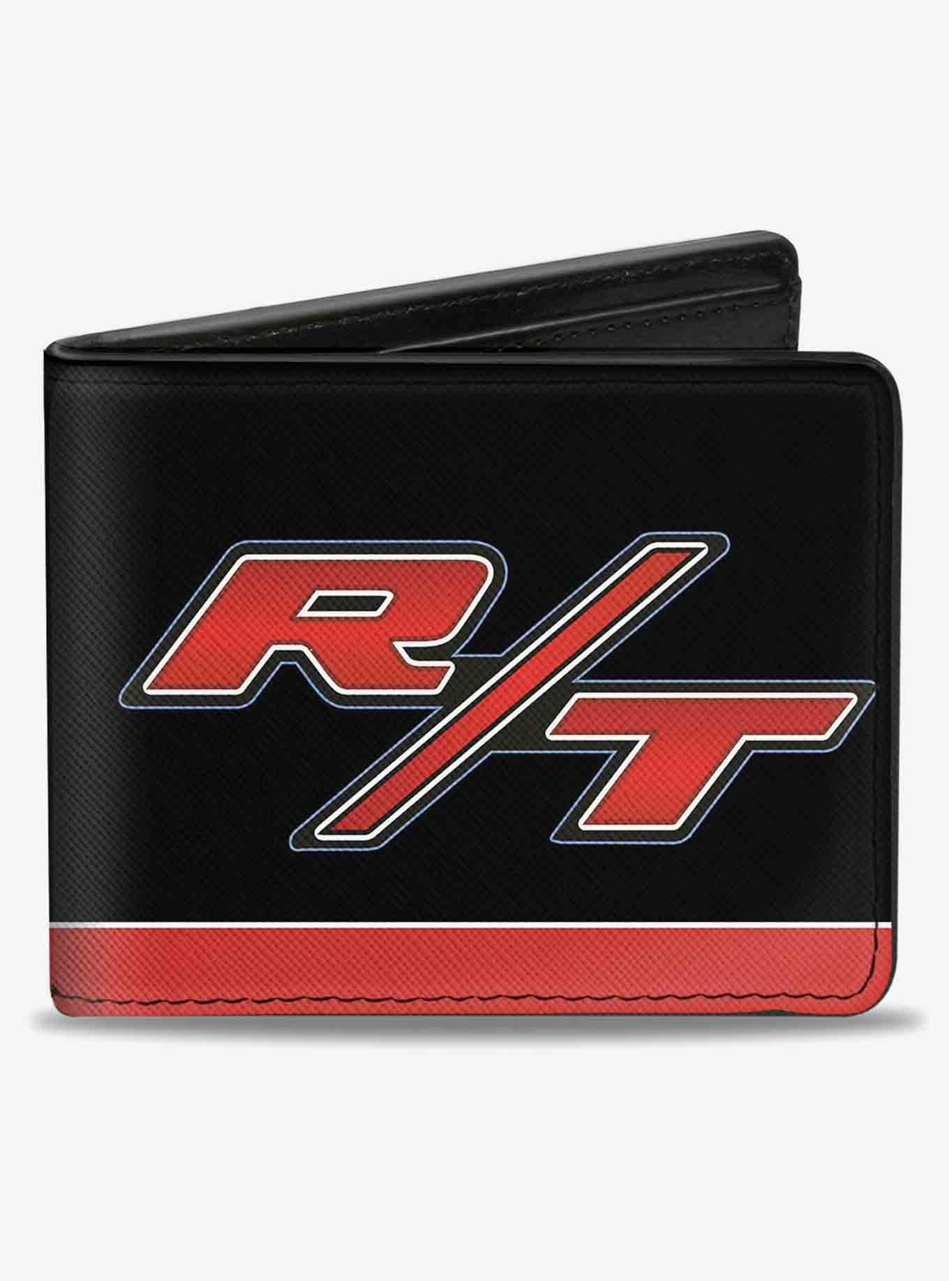 Dodge Challenger R T Emblem Stripe Bifold Wallet, , hi-res