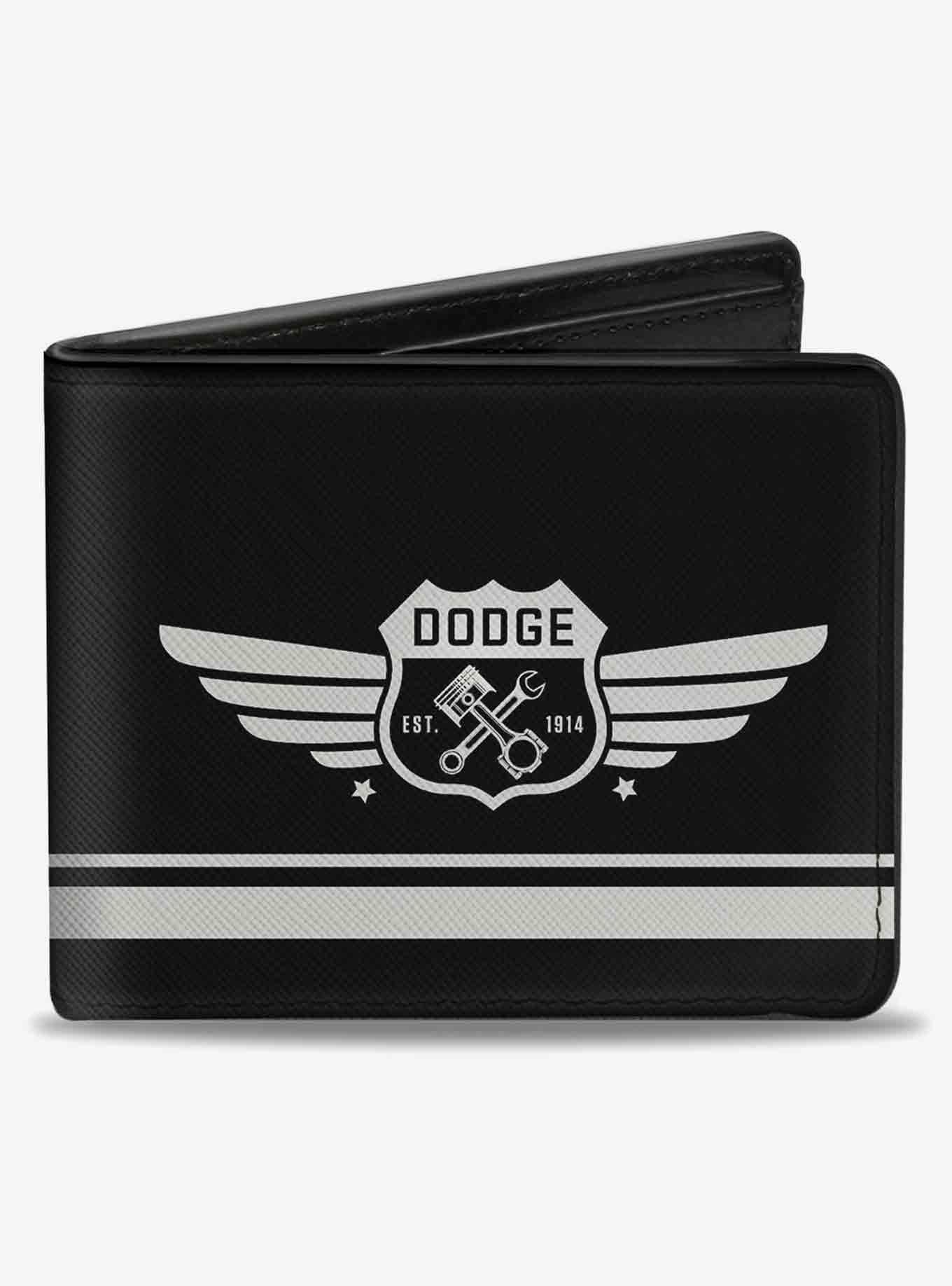 Dodge Garage Emblem Stripe Light Bifold Wallet, , hi-res