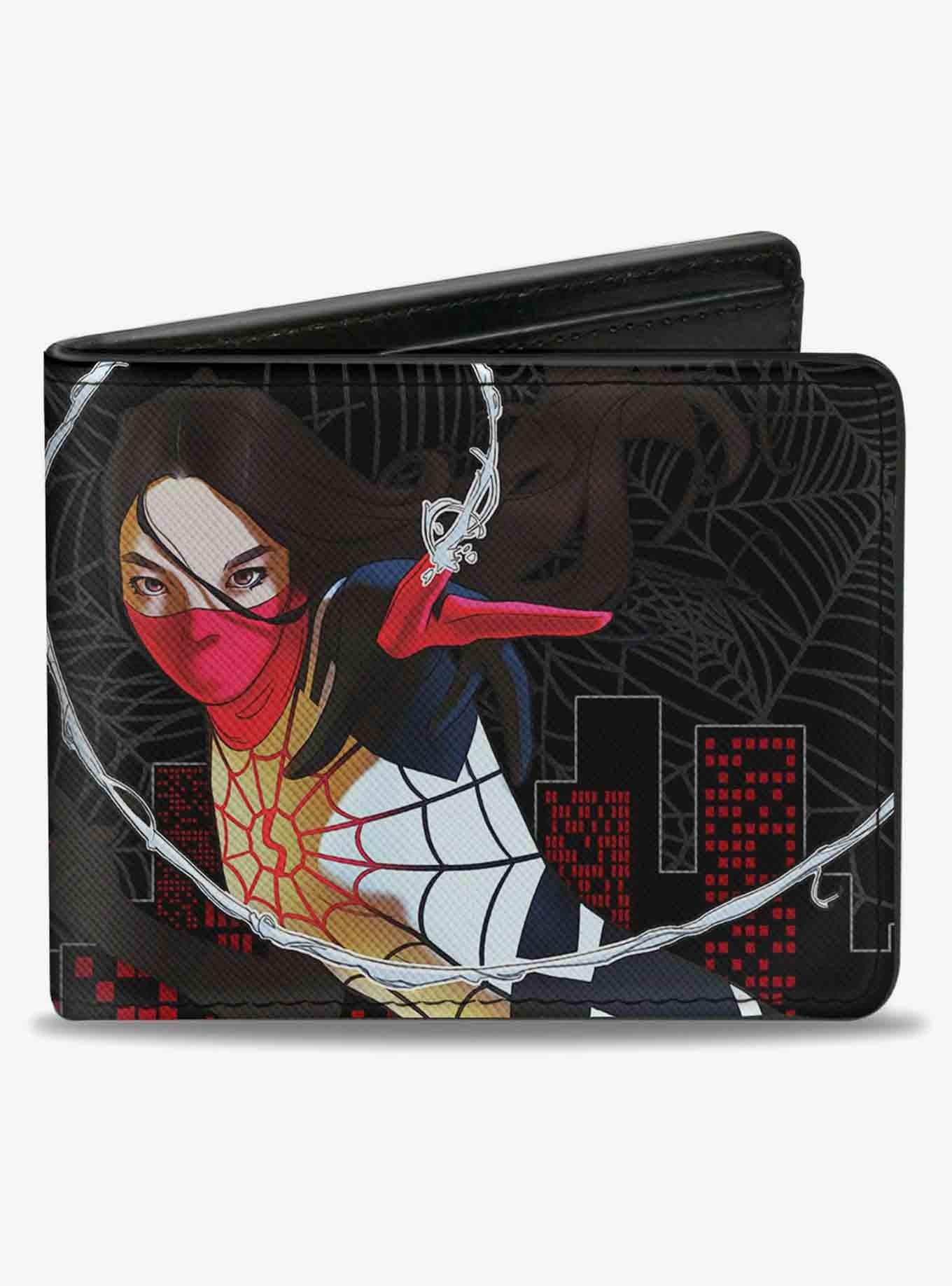 Marvel Silk 2 Shooting Web Cover Spider Webs Skyline Bifold Wallet, , hi-res