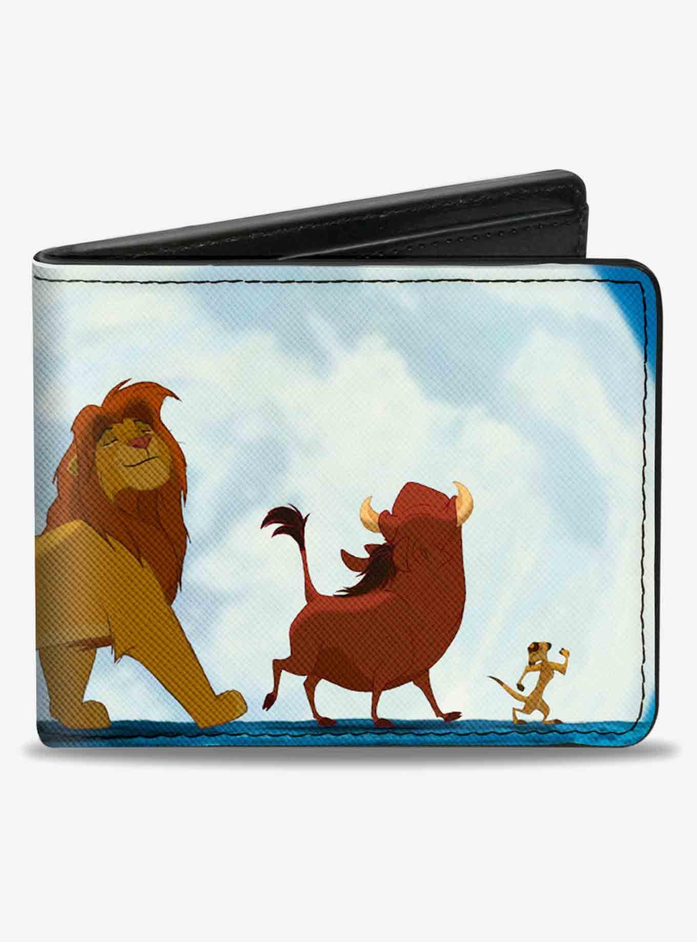 Disney The Lion King Hakuna Matata Simba Pumbaa Timon Moonlight Scene Bifold Wallet, , hi-res