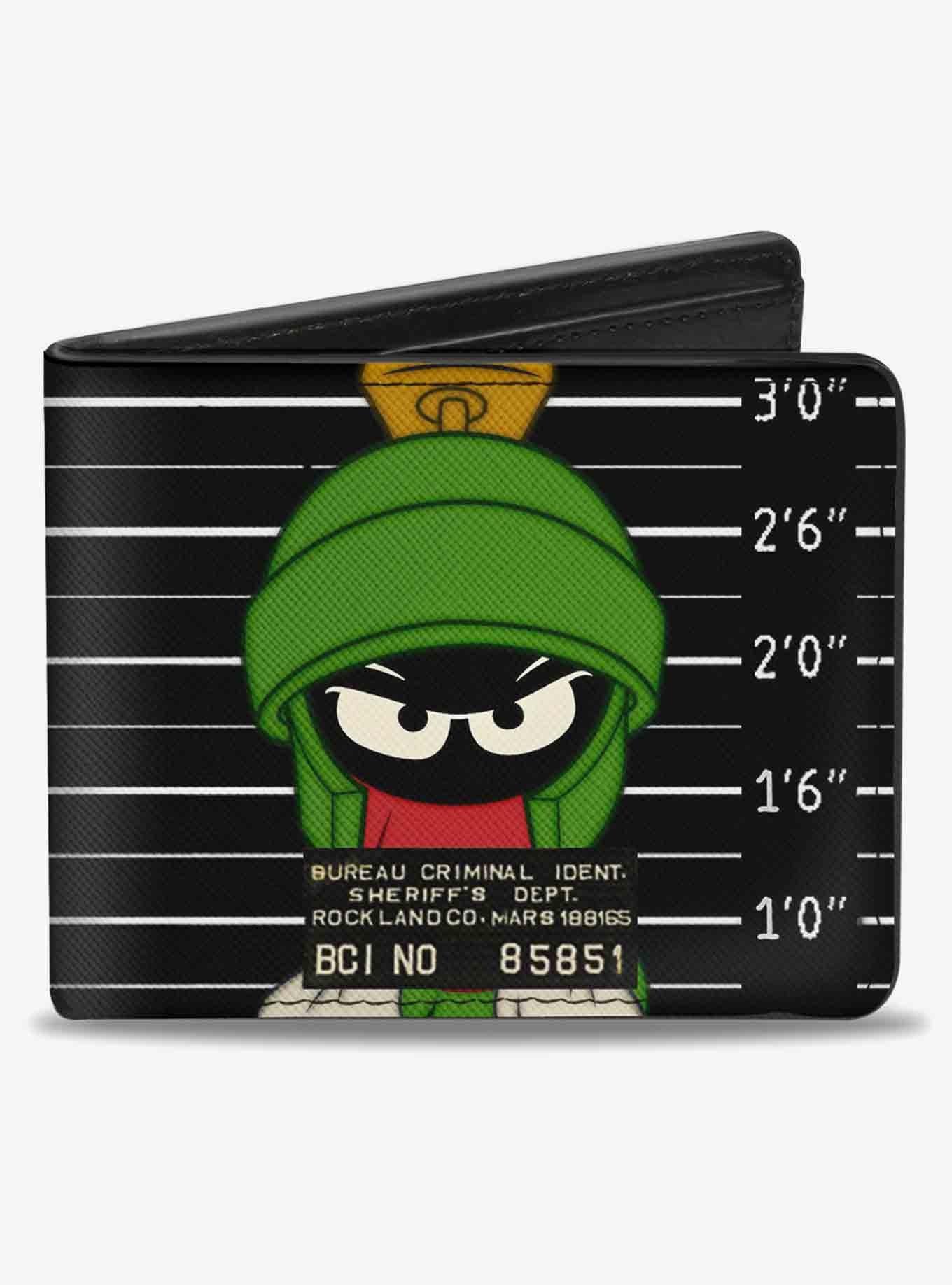 Looney Tunes Marvin The Martian Rockland Co Mug Shot Bifold Wallet, , hi-res