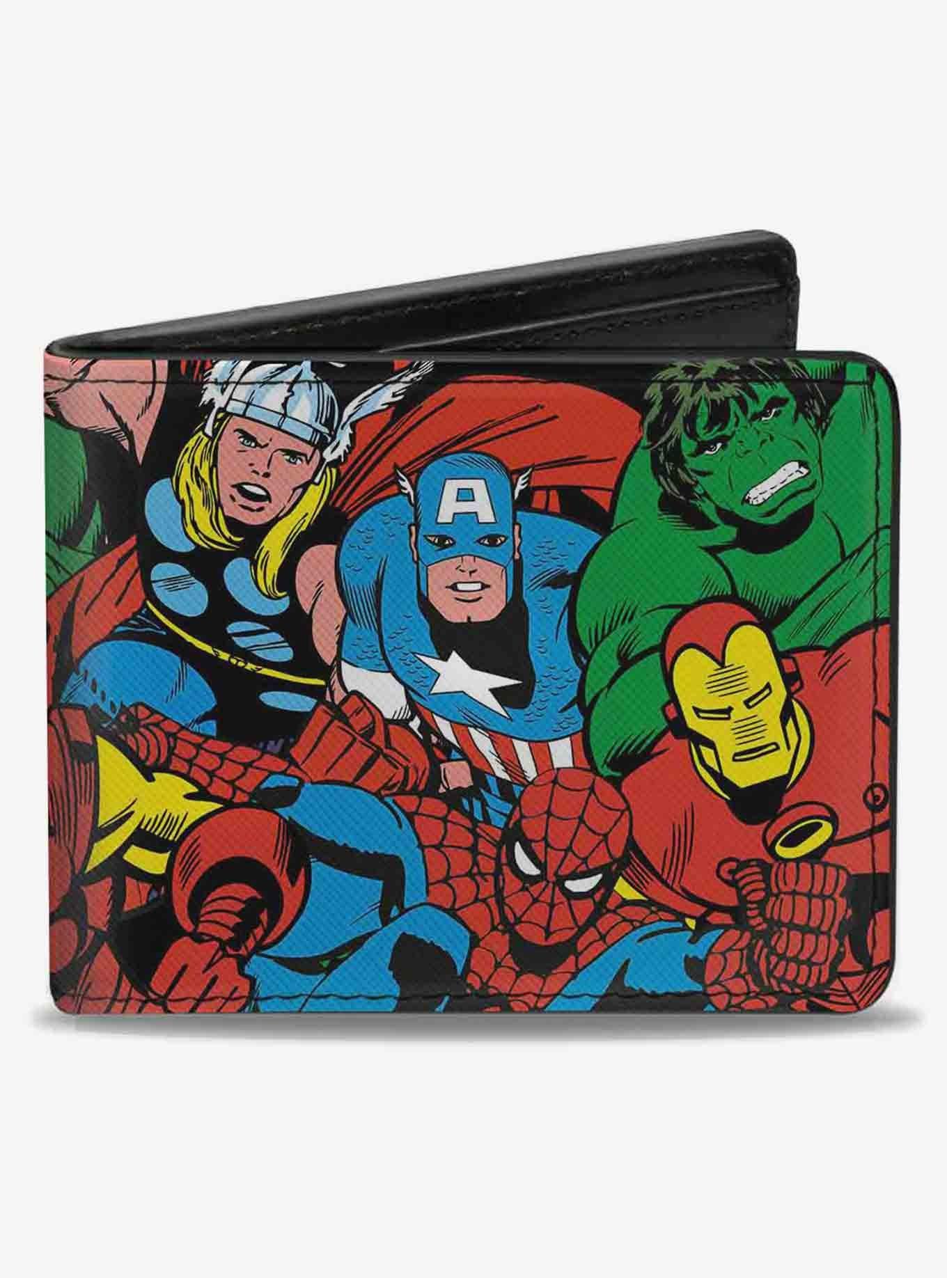 Marvel Comics Characters Stacked Logo Bifold Wallet, , hi-res