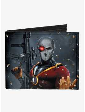 DC Comics Secret Six Issue 15 Deadshot Cover Pose Bullets Scattered Canvas Bifold Wallet, , hi-res