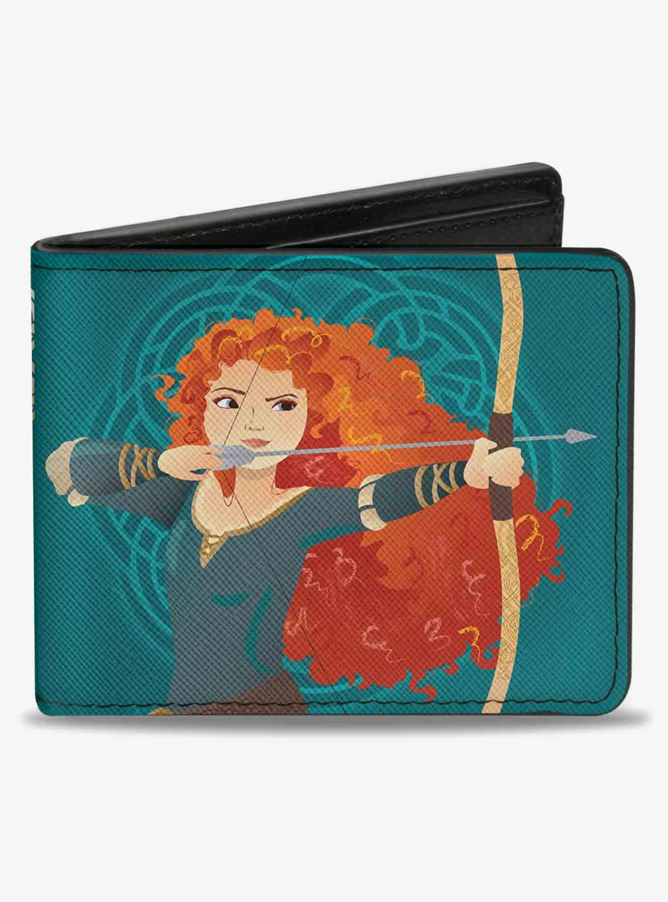 Disney Pixar Brave Princess Merida Archer Pose Brave Strong Beautiful Bifold Wallet, , hi-res