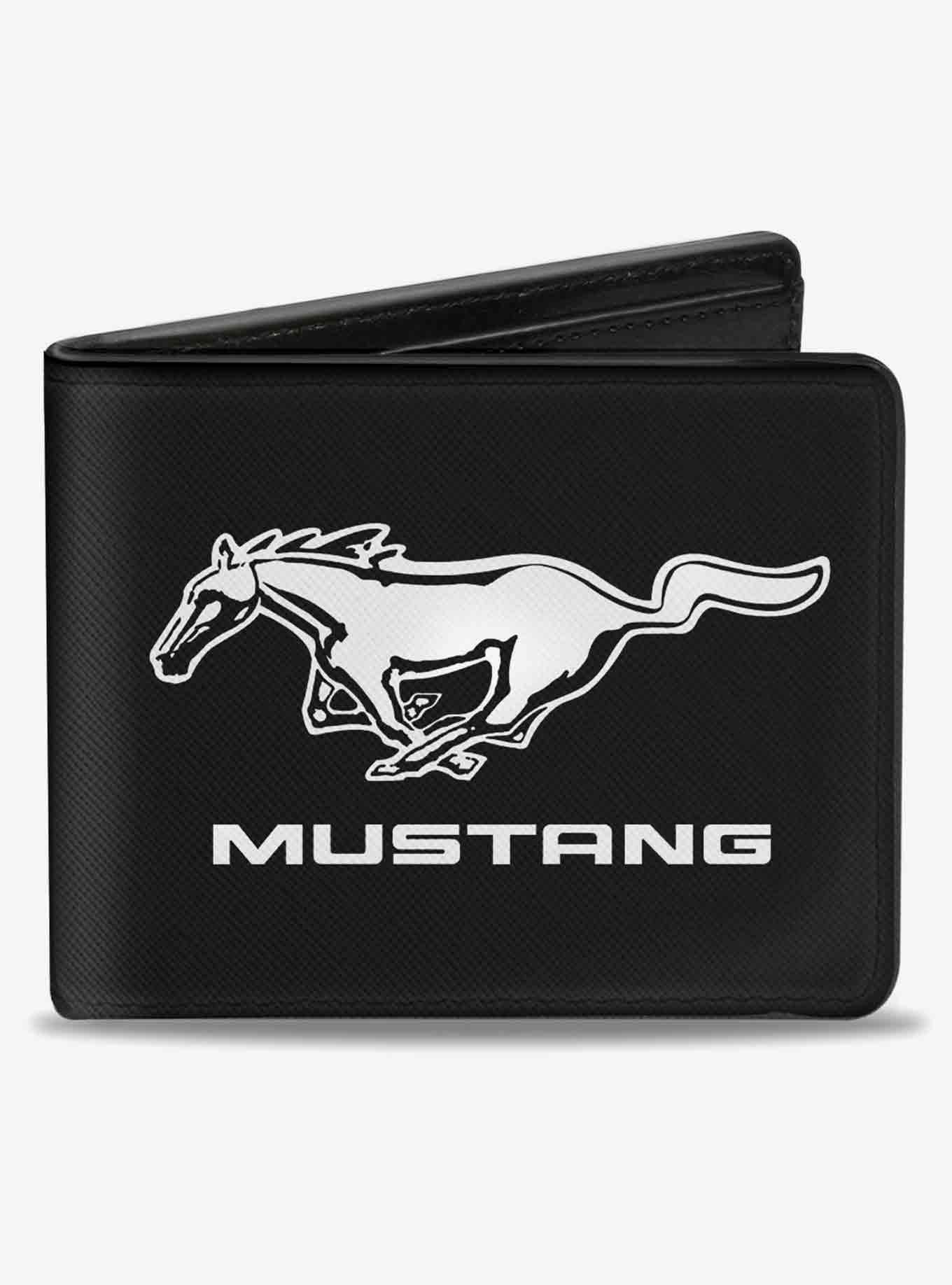Mustang Logo Text Bifold Wallet, , hi-res