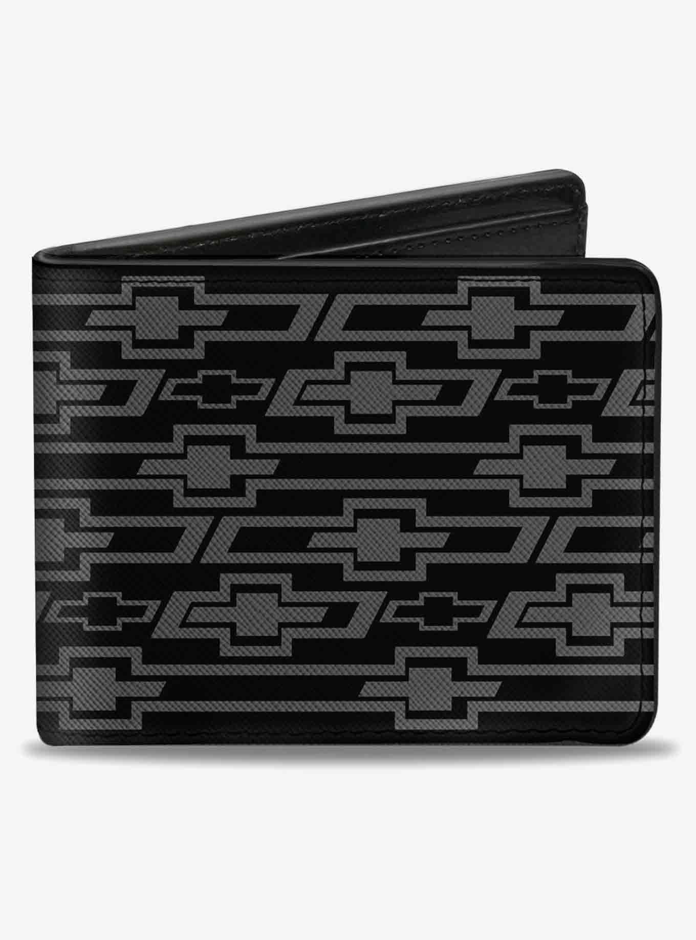 Retro Chevy Bowtie Diagonal Monogram Bifold Wallet, , hi-res