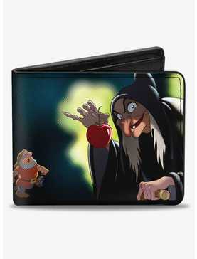 Disney Old Hag Witch Poisoned Apple Pose Seven Dwarfs Marching Bifold Wallet, , hi-res