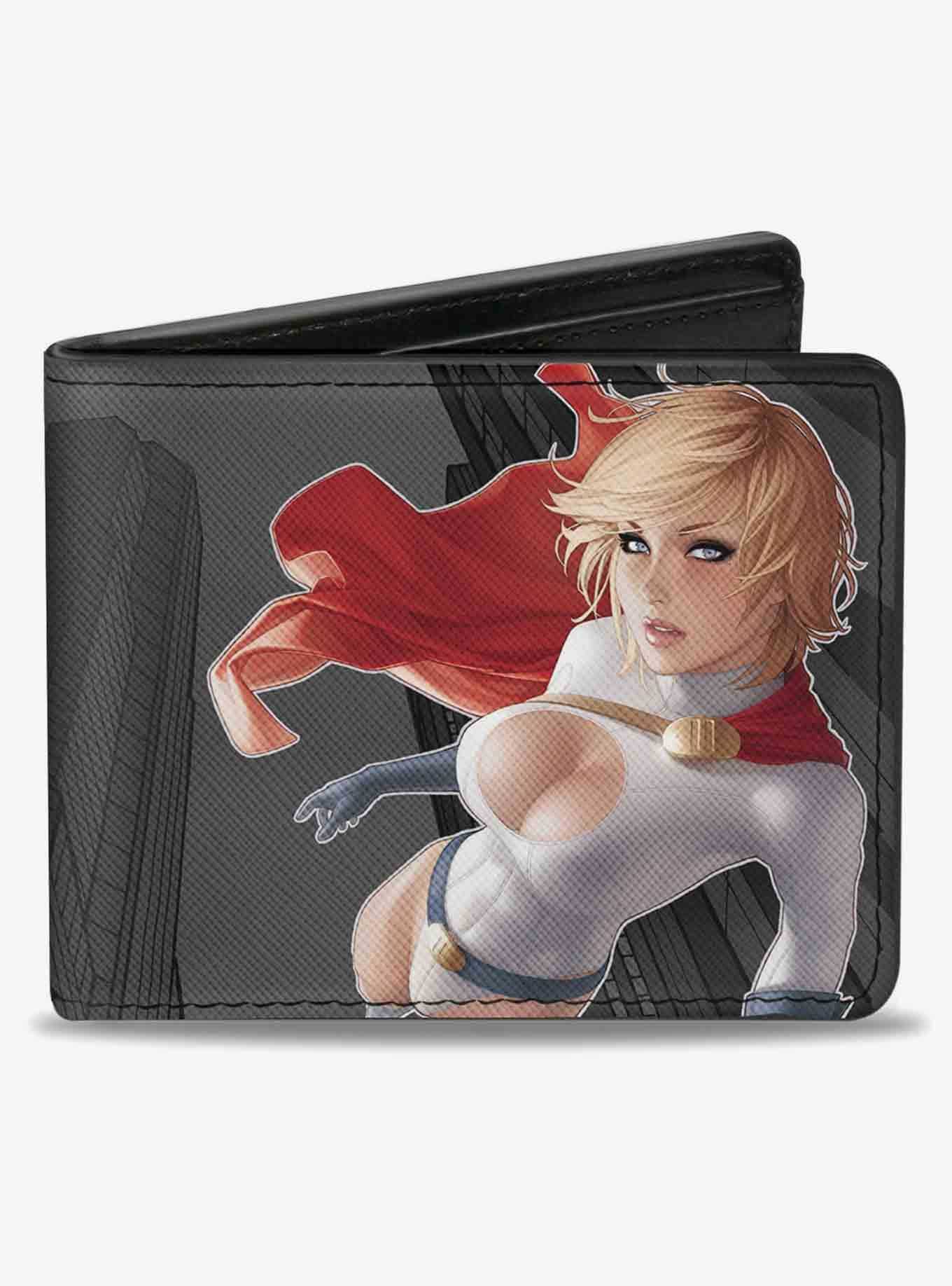 DC Comics Power Girl Up Up Away Issue 27 Cover Pose Buildings Bifold Wallet, , hi-res