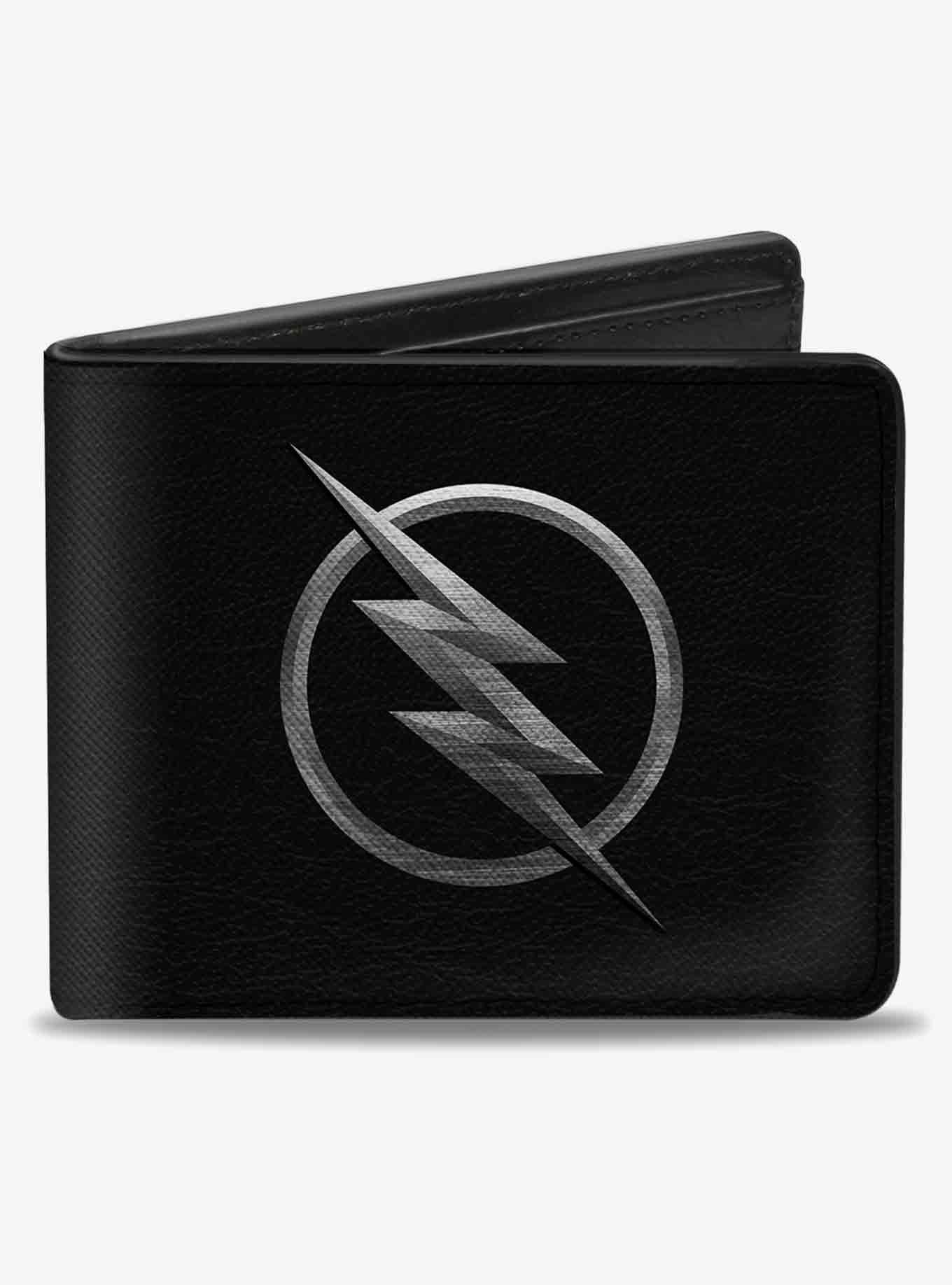 DC Comics Reverse Flash Logo Etching Bifold Wallet, , hi-res