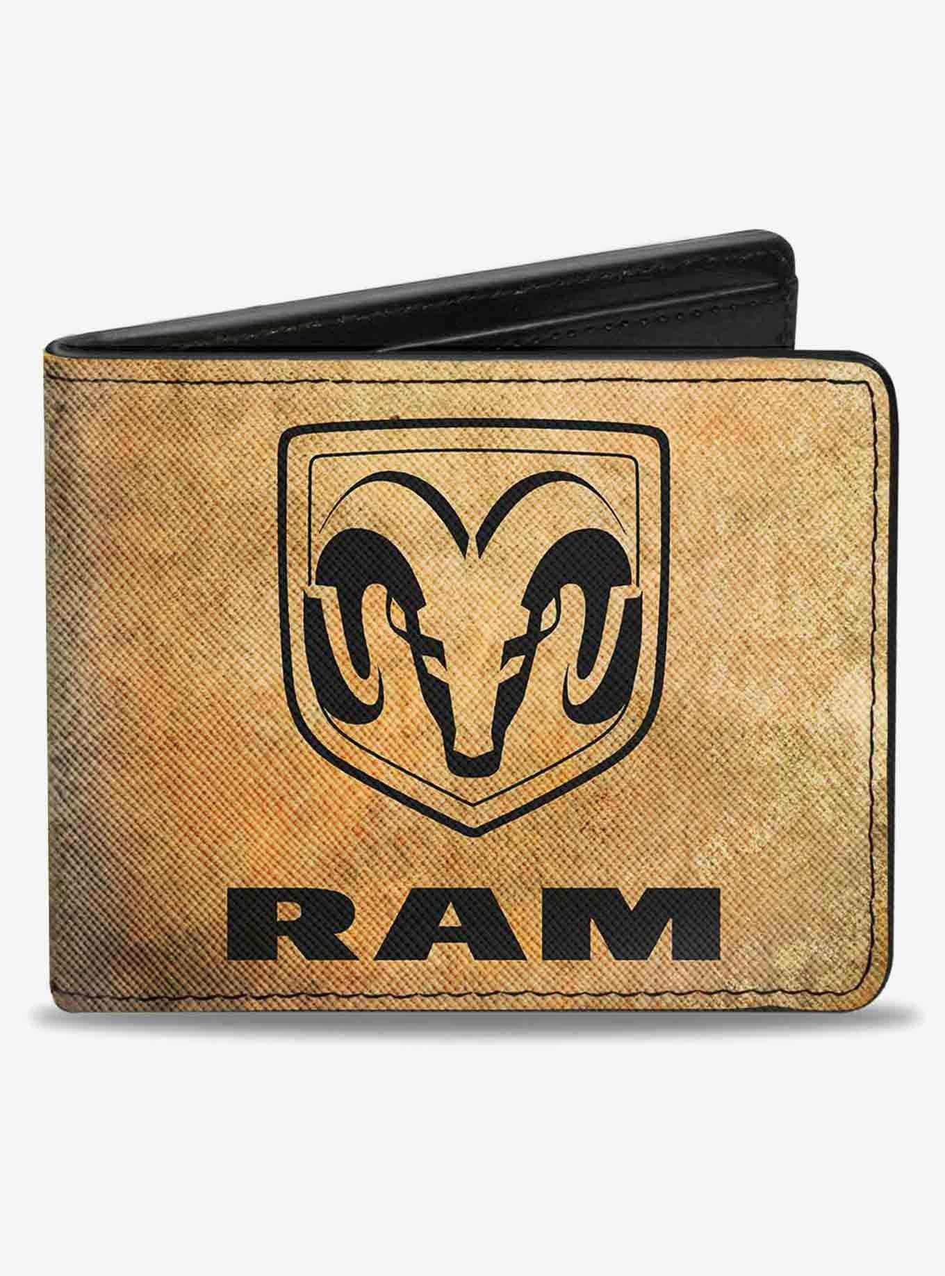 Ram Logo Guts Glory Pistons Weathered Bifold Wallet, , hi-res