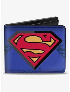 DC Comics Superman Shield CenteShield Stripe Bifold Wallet, , hi-res
