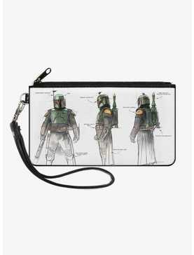 Star Wars The Book of Boba Fett All Sides Schematic Canvas Zip Clutch Wallet, , hi-res