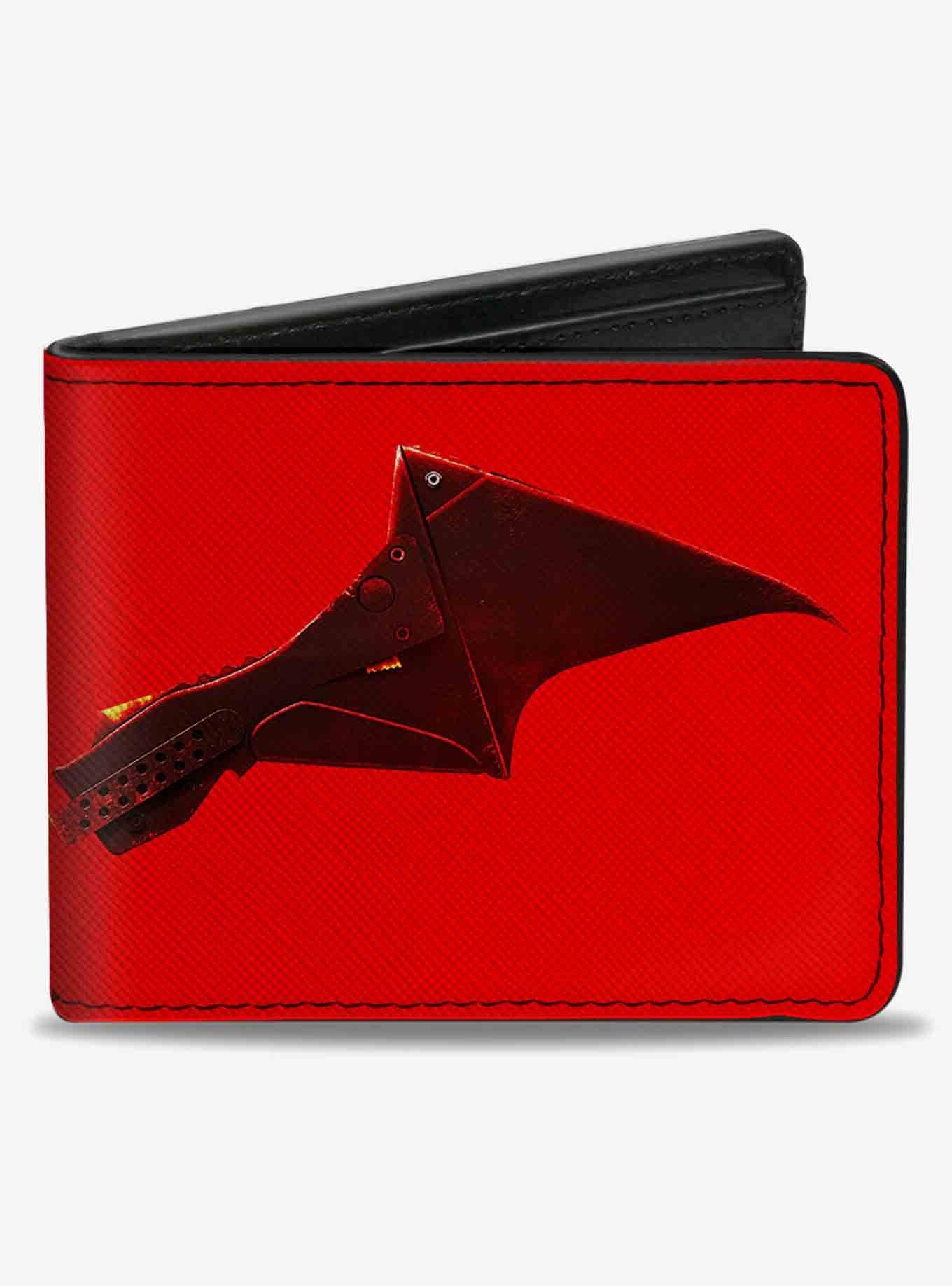 DC Comics The Batman Movie Bat Wings Weathered Bifold Wallet, , hi-res