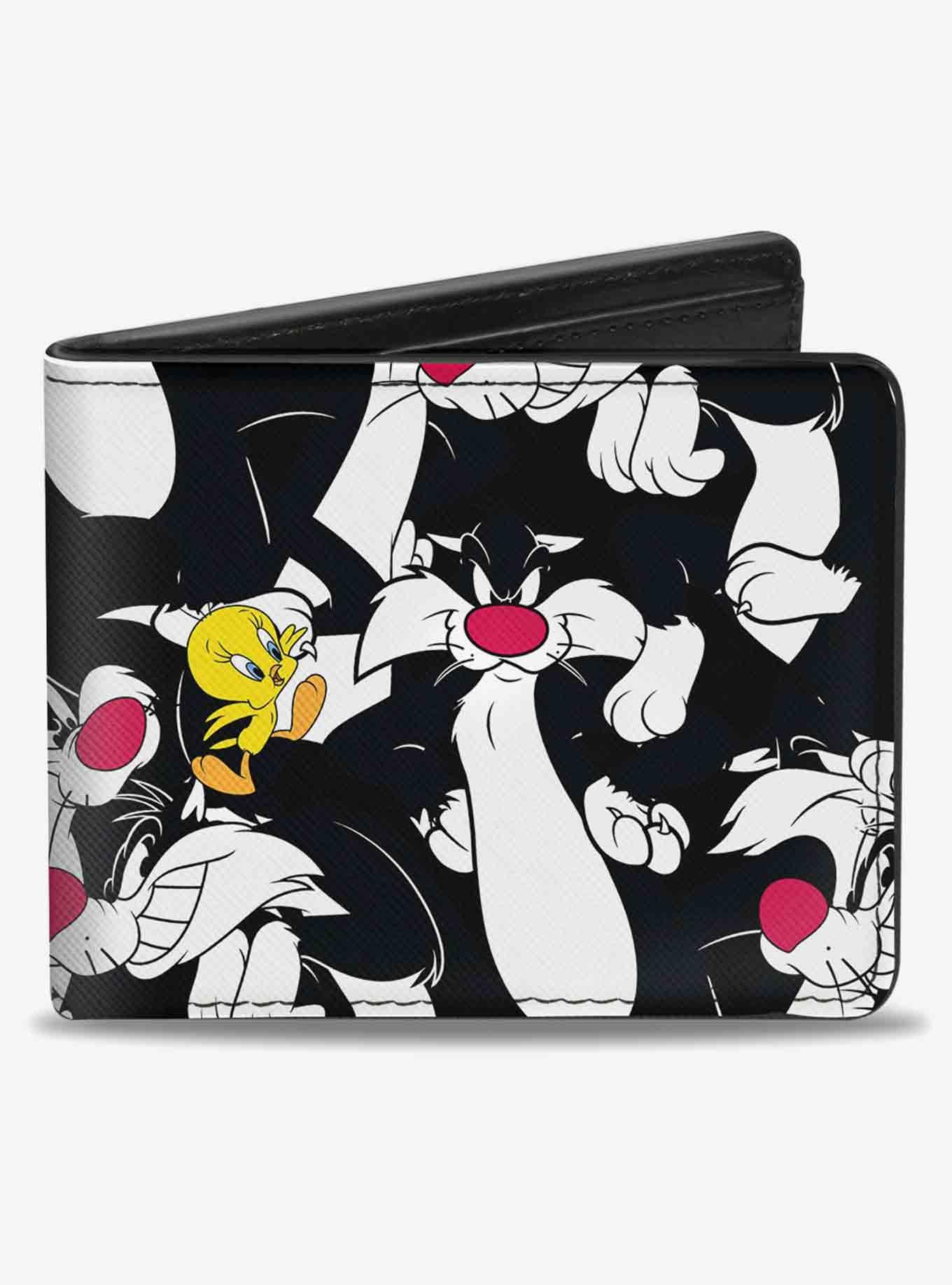 Looney Tunes Sylvester and Tweety Poses Scattered Bifold Wallet, , hi-res