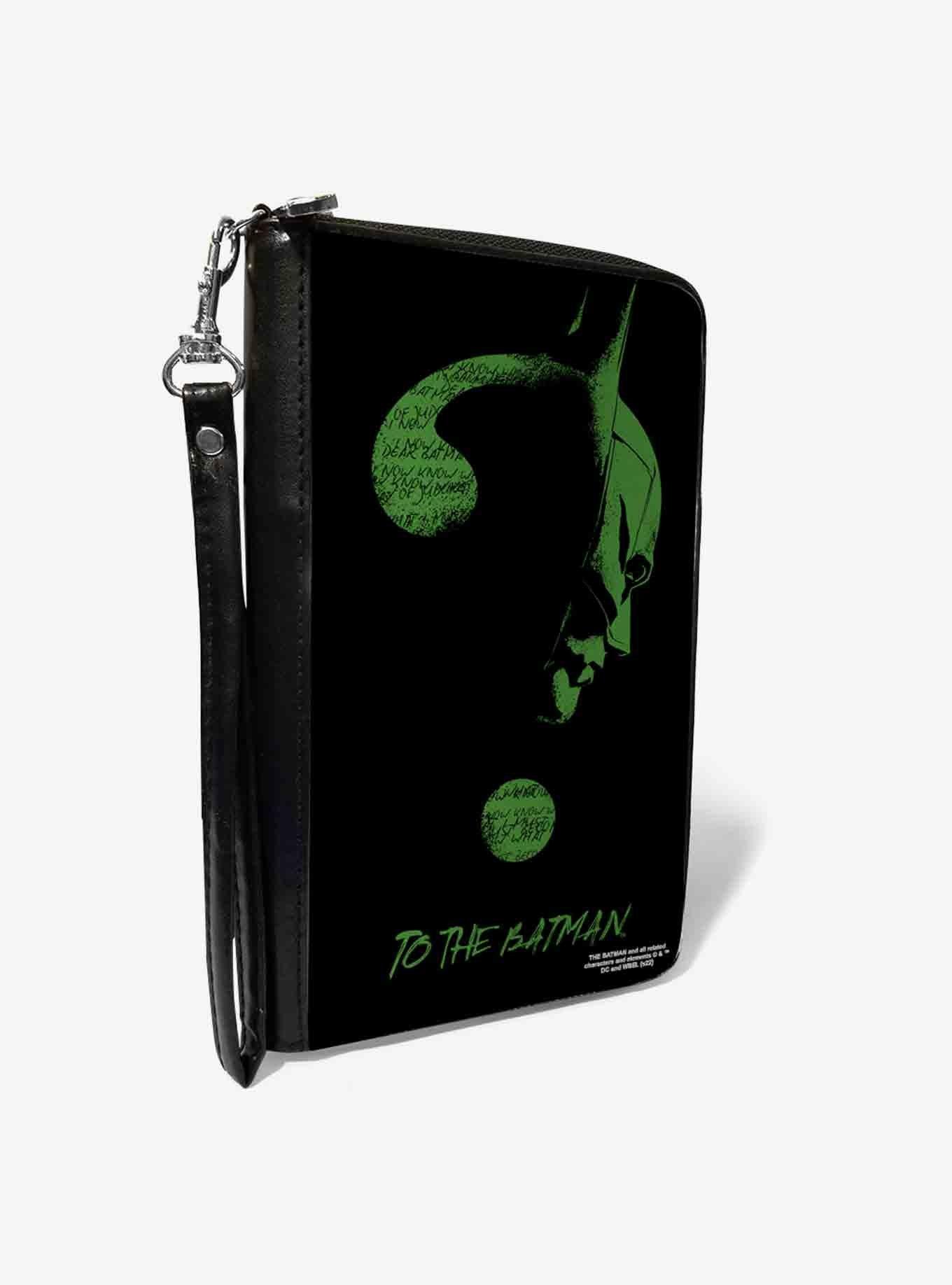 DC Comics The Batman Movie Batman Question Mark Pose Zip Around Wallet, , hi-res