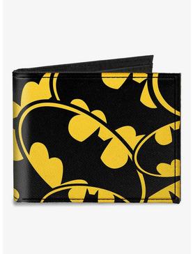DC Comics Bat Signals Stacked Canvas Bifold Wallet, , hi-res