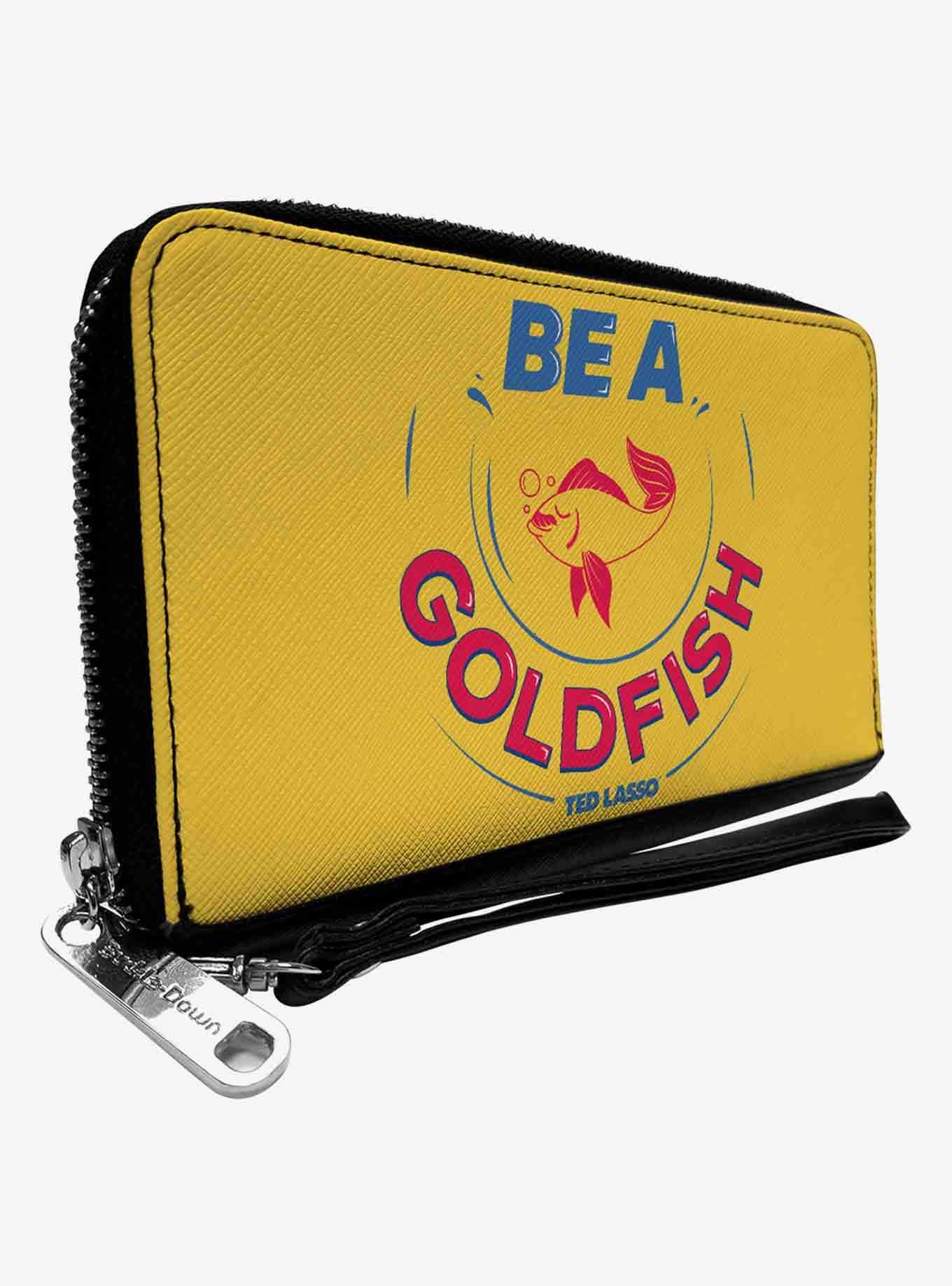 Ted Lasso Be a Goldfish Quote Zip Around Wallet, , hi-res