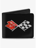 Corvette C3 Crossed Flags Logo Bifold Wallet, , hi-res