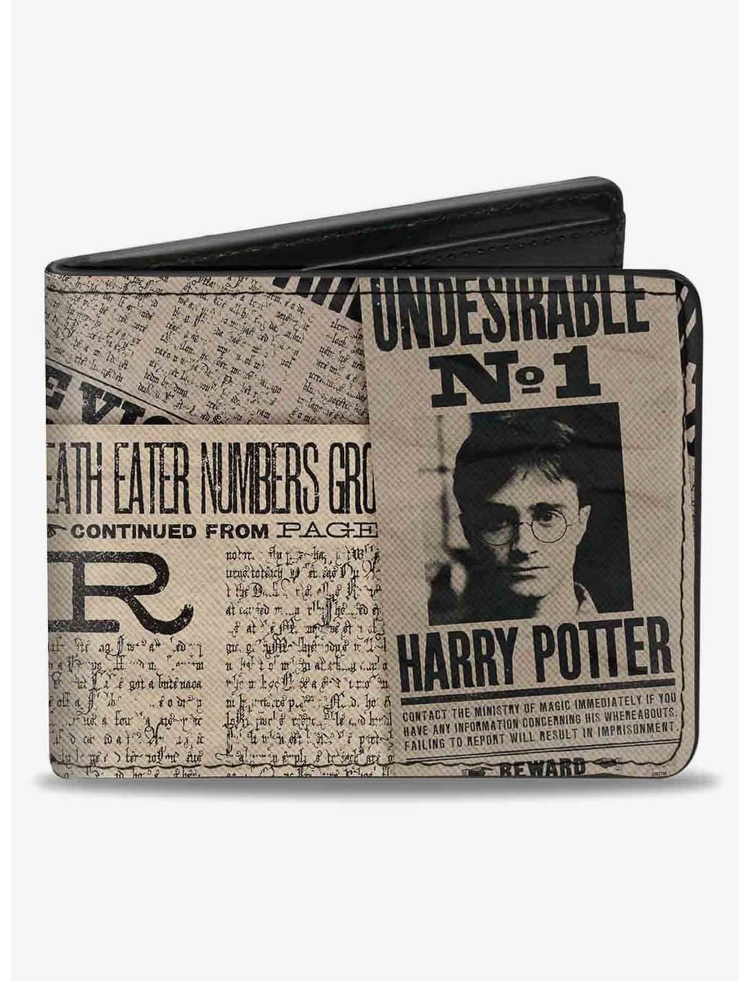 Harry Potter Newspaper Headlines Undesirable No 1 Bifold Wallet, , hi-res