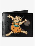The Flintstones FBowling Pose Bedrock Bowl Bowling Pins Canvas Bifold Wallet, , hi-res