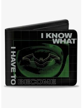 DC Comics The Batman Movie Riddler I Know What I Have to Become Quote Bifold Wallet, , hi-res