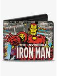 Marvel Invincible Iron Man Standing Pose Stacked Comics Bifold Wallet, , hi-res