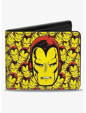 Marvel Iron Man Face Close Up Stacked Bifold Wallet, , hi-res