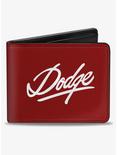 Dodge Emblem Script Burgundy Bifold Wallet, , hi-res