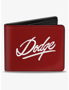 Dodge Emblem Script Burgundy Bifold Wallet, , hi-res