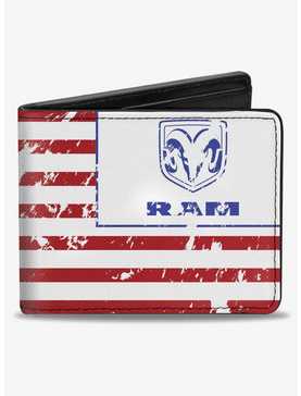 Ram Logo Americana Flag Weathered Bifold Wallet, , hi-res