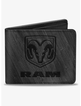 Ram Logo Wood Grain Bifold Wallet, , hi-res