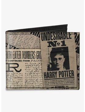 Harry Potter Newspaper Headlines Undesirable No 1 Canvas Bifold Wallet, , hi-res