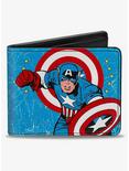 Marvel Captain America Action Pose Captain America Weathered Bifold Wallet, , hi-res