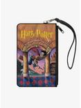 Harry Potter and The Sorcerers Stone Book Cover Drawing Canvas Zip Clutch Wallet, , hi-res