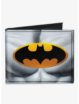 DC Comics Justice Leaue Supreme Team Batman Chest Canvas Bifold Wallet, , hi-res