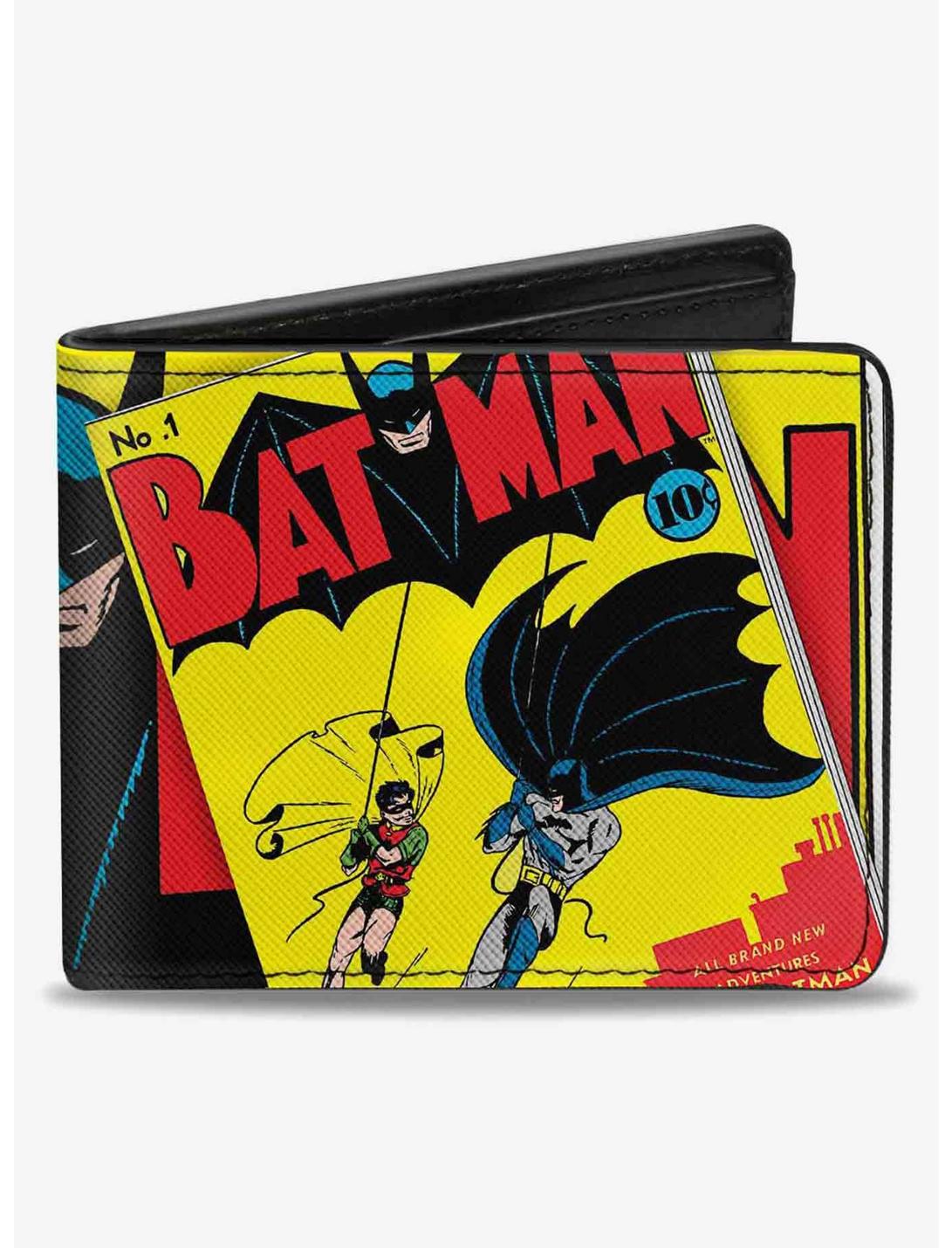 DC Comics Classic Batman Issue 1 Robin Batman Logo Close Up Cover Pose Bifold Wallet, , hi-res