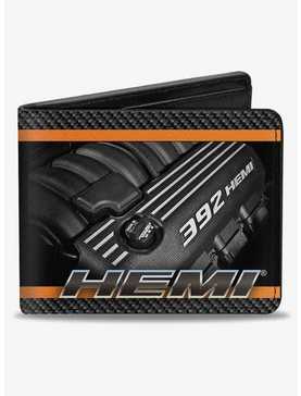 Hemi 392 Hemi Engine Carbon Fiber Bifold Wallet, , hi-res