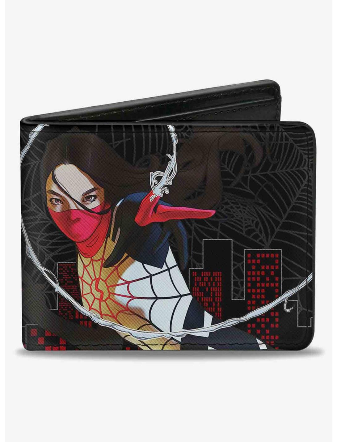 Marvel Silk 2 Shooting Web Cover Spider Webs Skyline Bifold Wallet, , hi-res