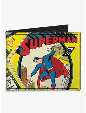 DC Comics Classic Superman 1 Flying Cover Pose Canvas Bifold Wallet, , hi-res