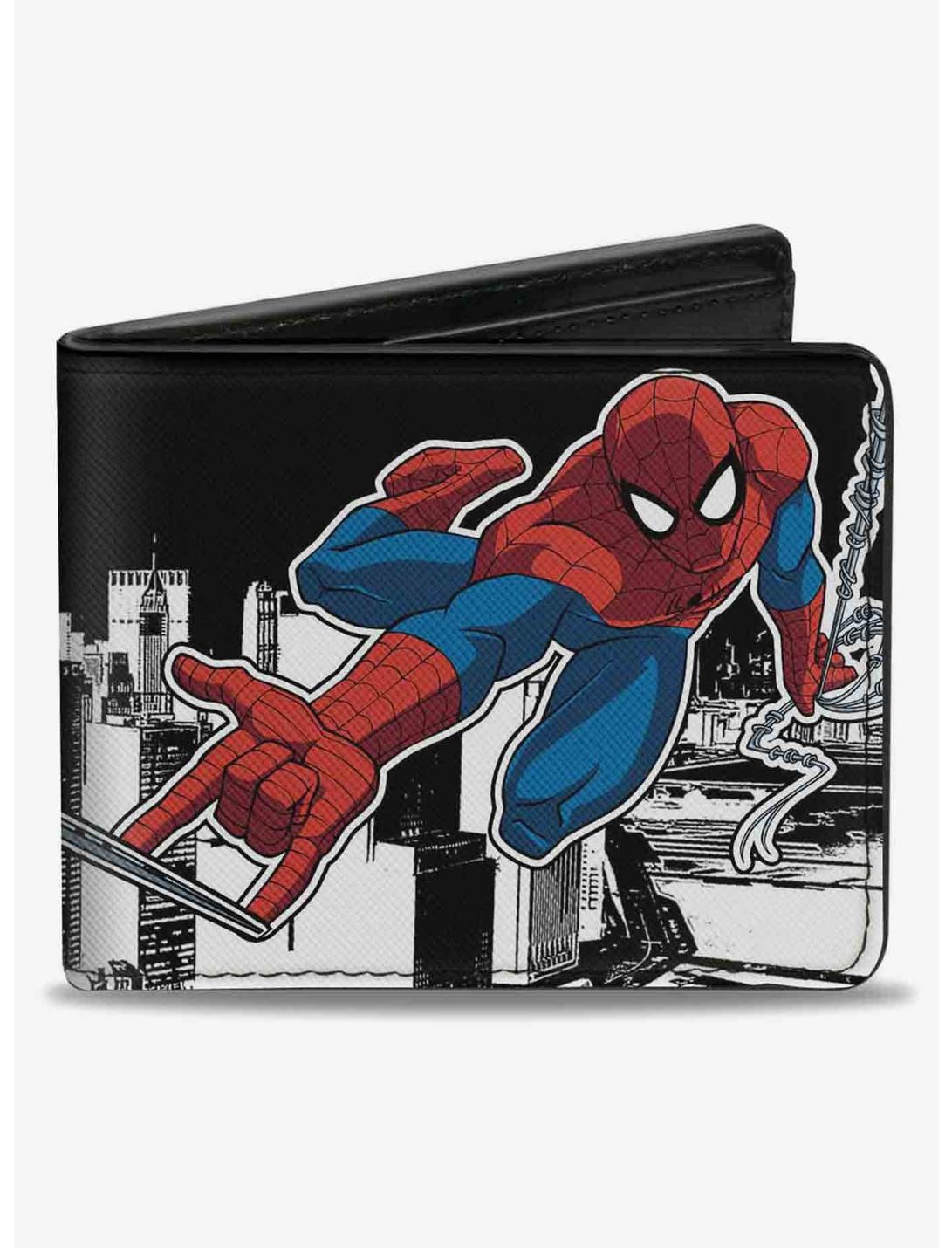 Marvel Spider-Man Swinging Pose2 Skyline Bifold Wallet, , hi-res